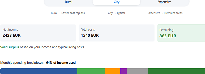 Salary in real life tool preview
